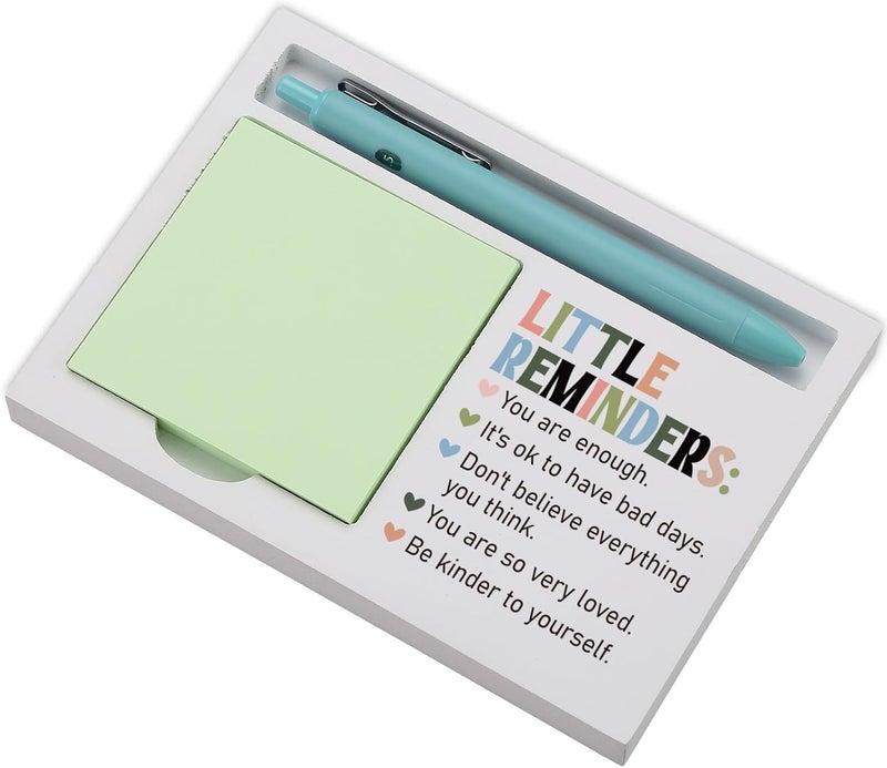 EFFJNSG Little Reminders Sticky Note Holder for Desk, Encouragement Gift for Friend, Coworker, Therapist, Teen Girl, Positive Affirmation Office Decor Note Pad Organizer for Women EDP229 - Image 1